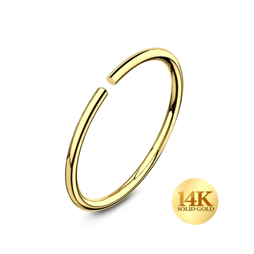 14K Gold Circular Nose Ring G14NSKR-0